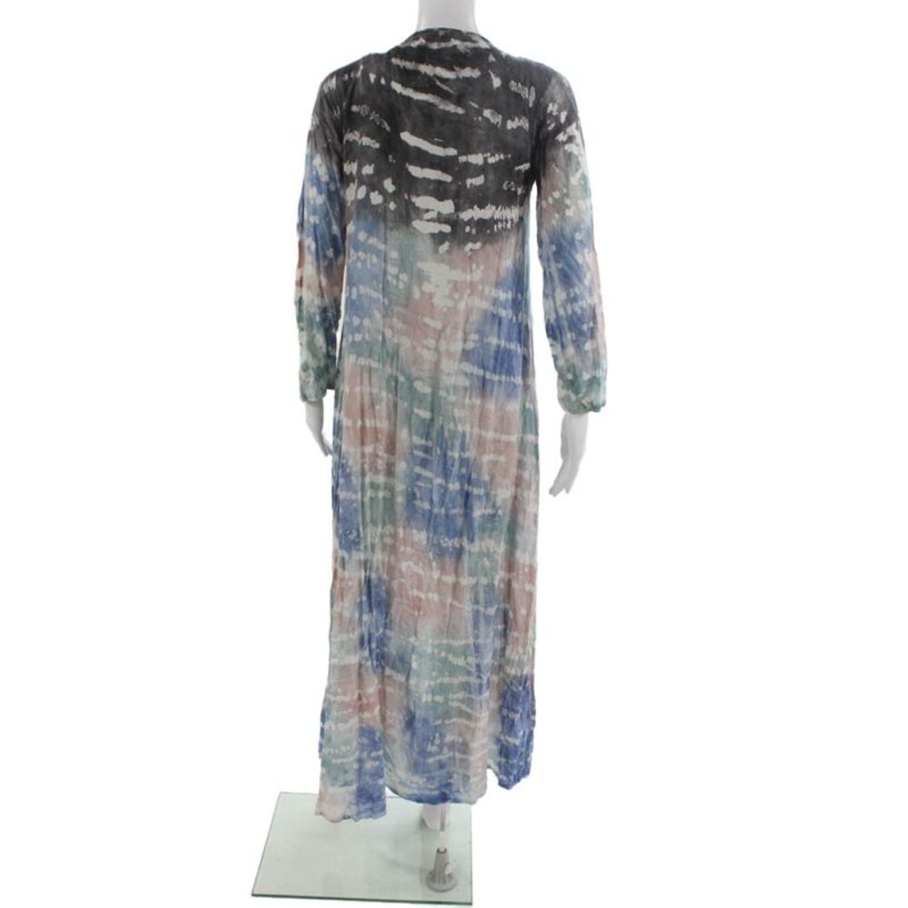 Tiare Hawaii Women Cardigan Striped Rayon Multicolor Long Sleeve Size One Size - Picture 3 of 4